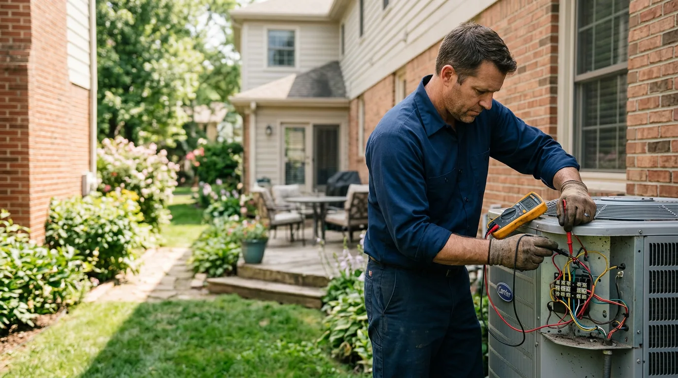 HVAC technician working near Spring Valley, OH